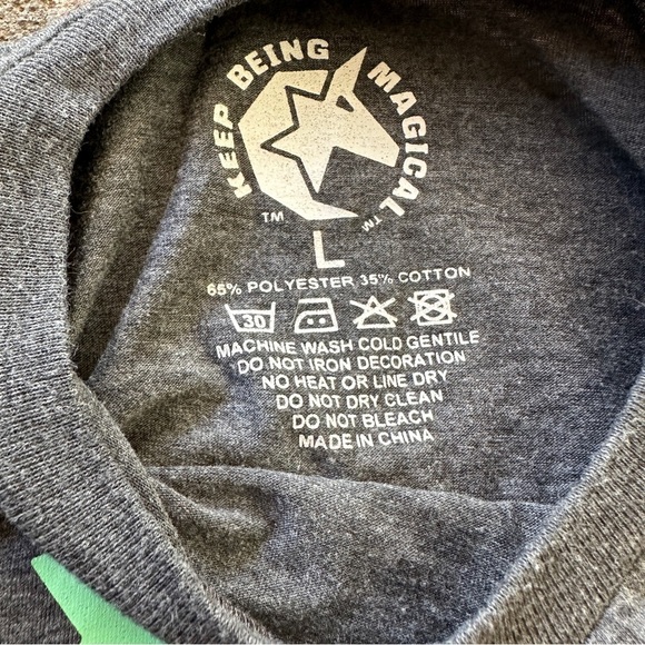 Yoga Unicorn Cobra Pose Exhale Short Sleeve Men's Large T-Shirt Heathered Grey - Picture 5 of 10